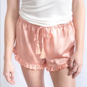 Promesa Satin Ruffled Shorts